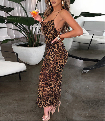 Lace Up Slim Fit Long Dress