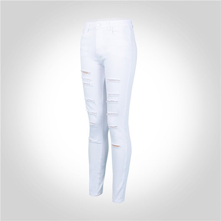 High Waist Ripped Skinny Jeans